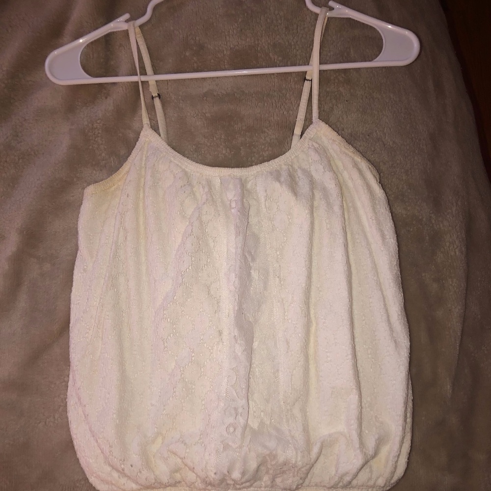 White Casual Tank Top